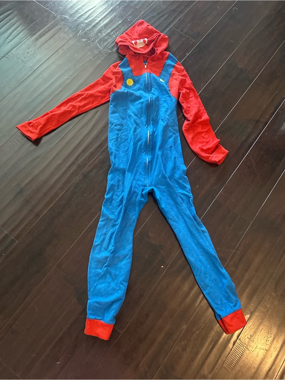 Nintendo Red & Blue Superhero Hooded Jumpsuit